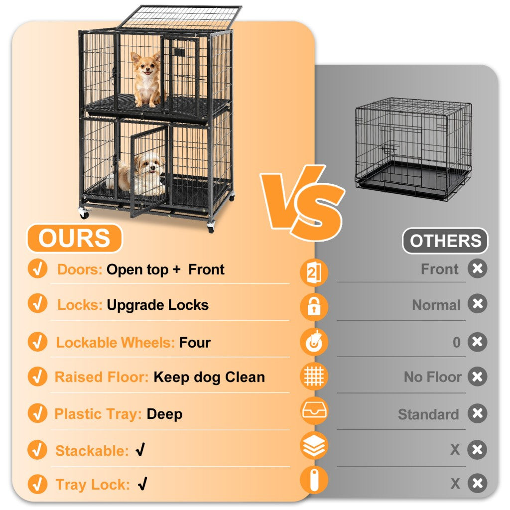 31 Two-Tier Dog Crate 46A