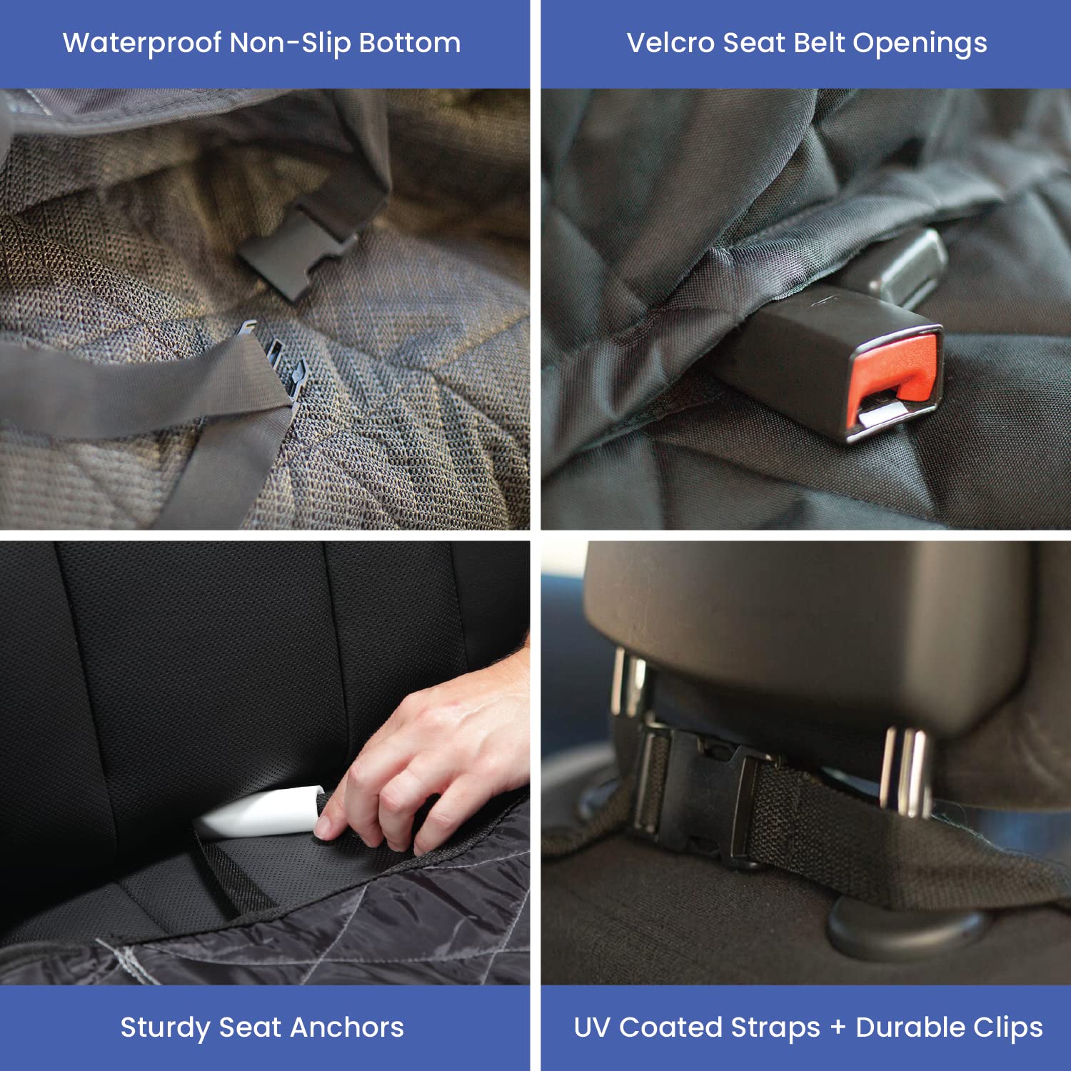 Dog Rear Seat Cover with Hammock - XL