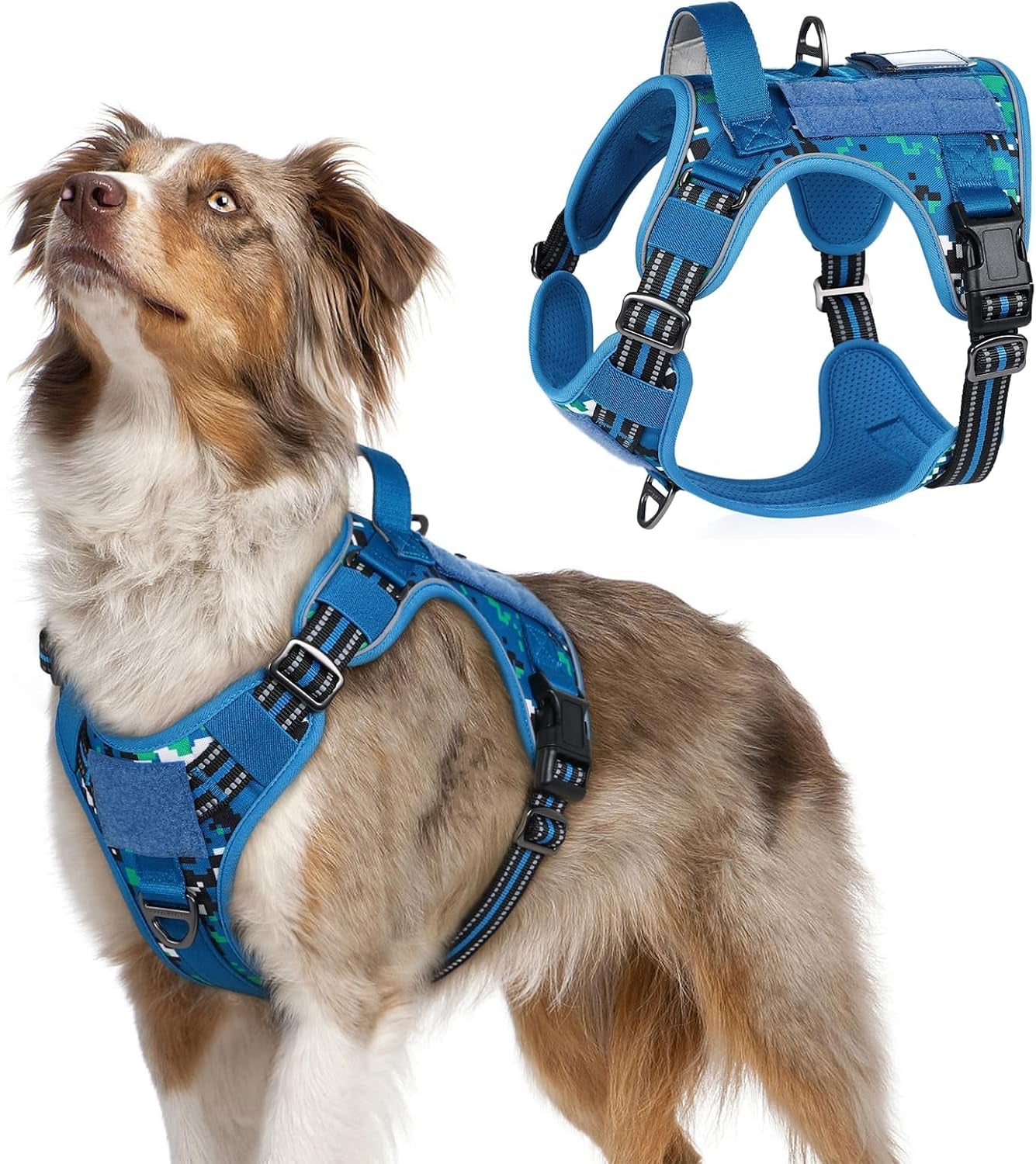 No-Pull Tactical Dog Harness MOLLE Vest for Medium & Large Dogs