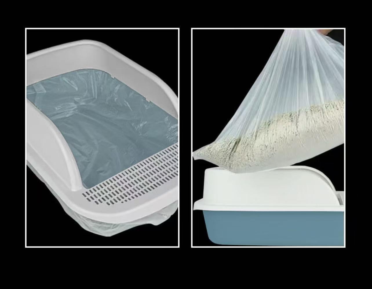 Diyalor 80 Counts Cat Litter Box Liners,36' X 18',Heavy Duty Leak Proof Jumbo Cat Pan Liners