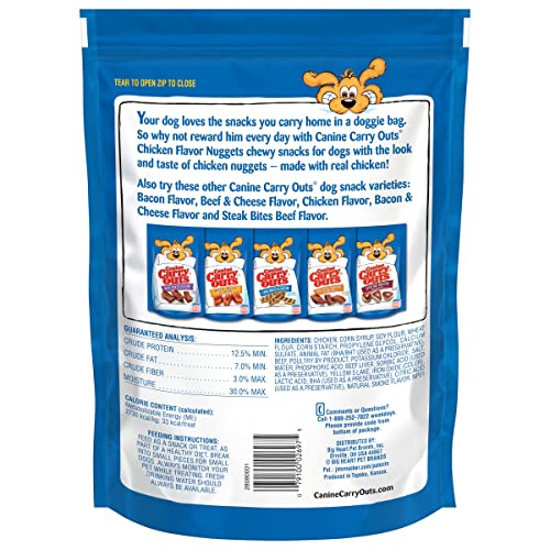 Canine Carry Outs Dog Treats, Chicken Flavor Nuggets, 22.5 Ounce (Pack of 4), Made with Real Chicken
