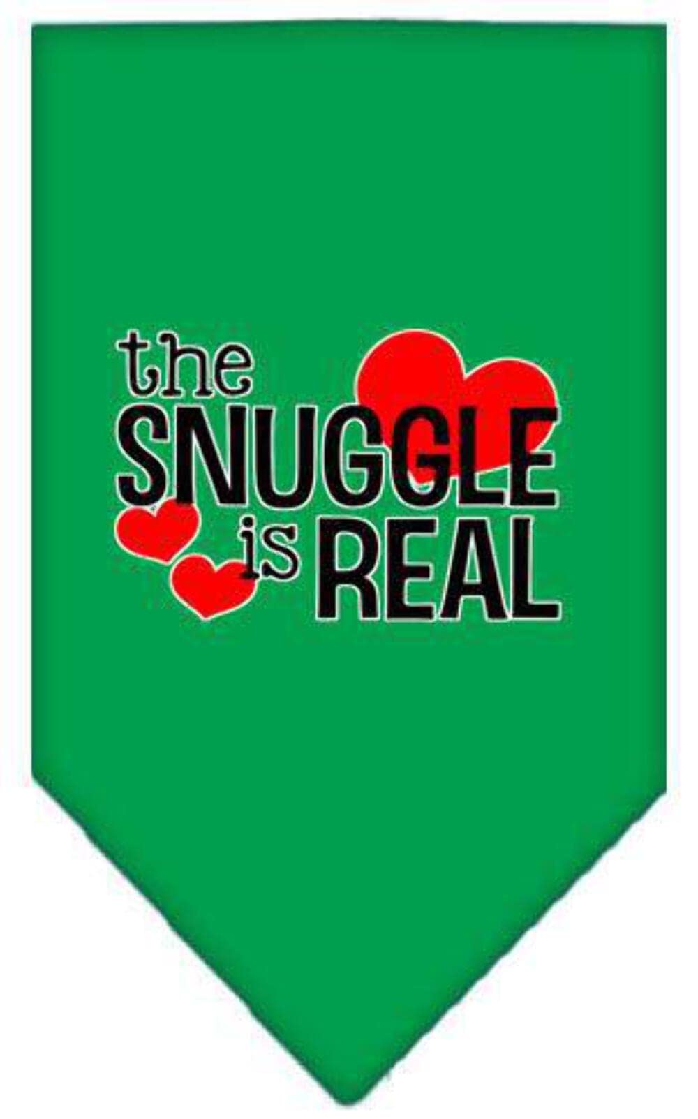 Mirage Pet Product The Snuggle is Real Screen Print Bandana Turquoise Small
