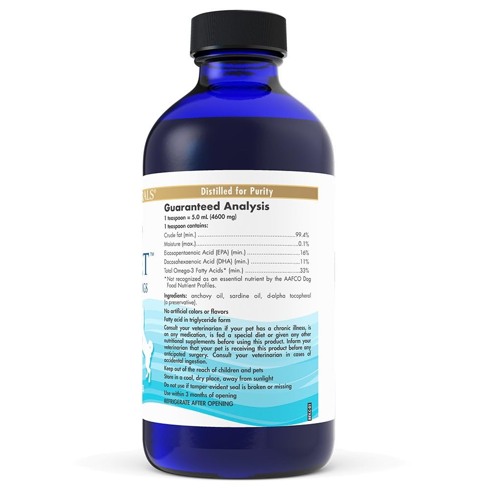 Nordic Naturals Omega-3 Pet, Unflavored - 8 oz - 1518 mg Omega-3 Per Teaspoon - Fish Oil for Medium to Large Dogs with EPA & DHA