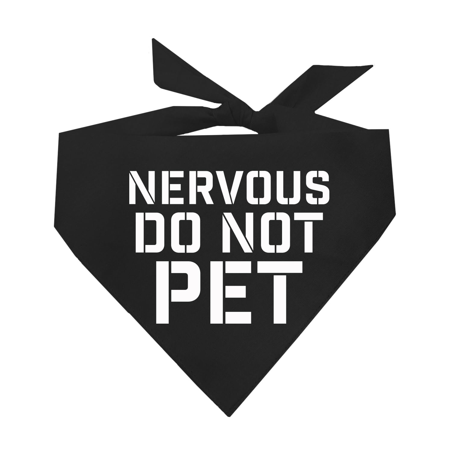 Nervous Do Not Pet Dog Bandana (Black, Os 156)