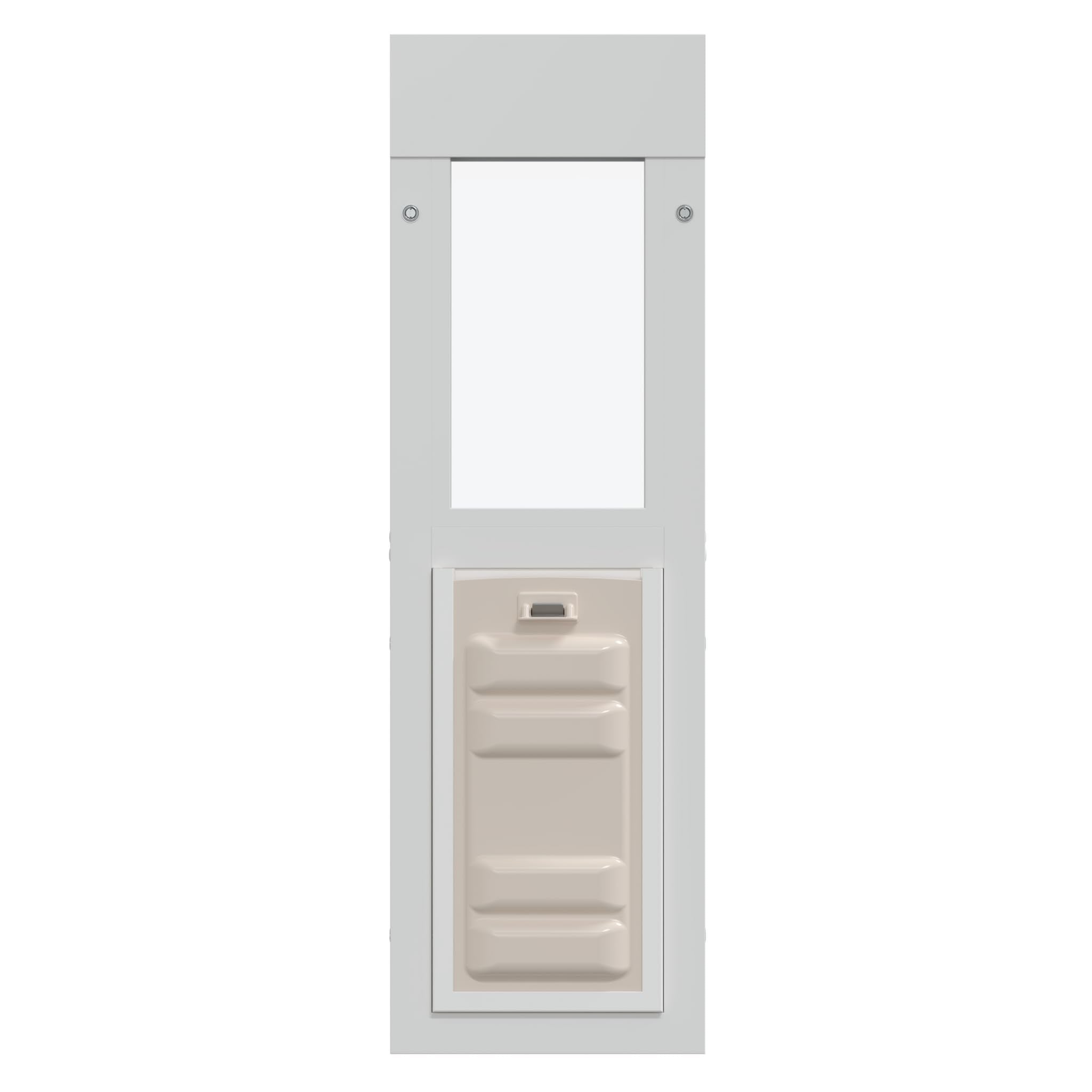 Liberty Pet Door Panel For Horizontal Sliding Windows | Aluminum Frame With Closing Cover For Home & Rentals | White, Small Flap