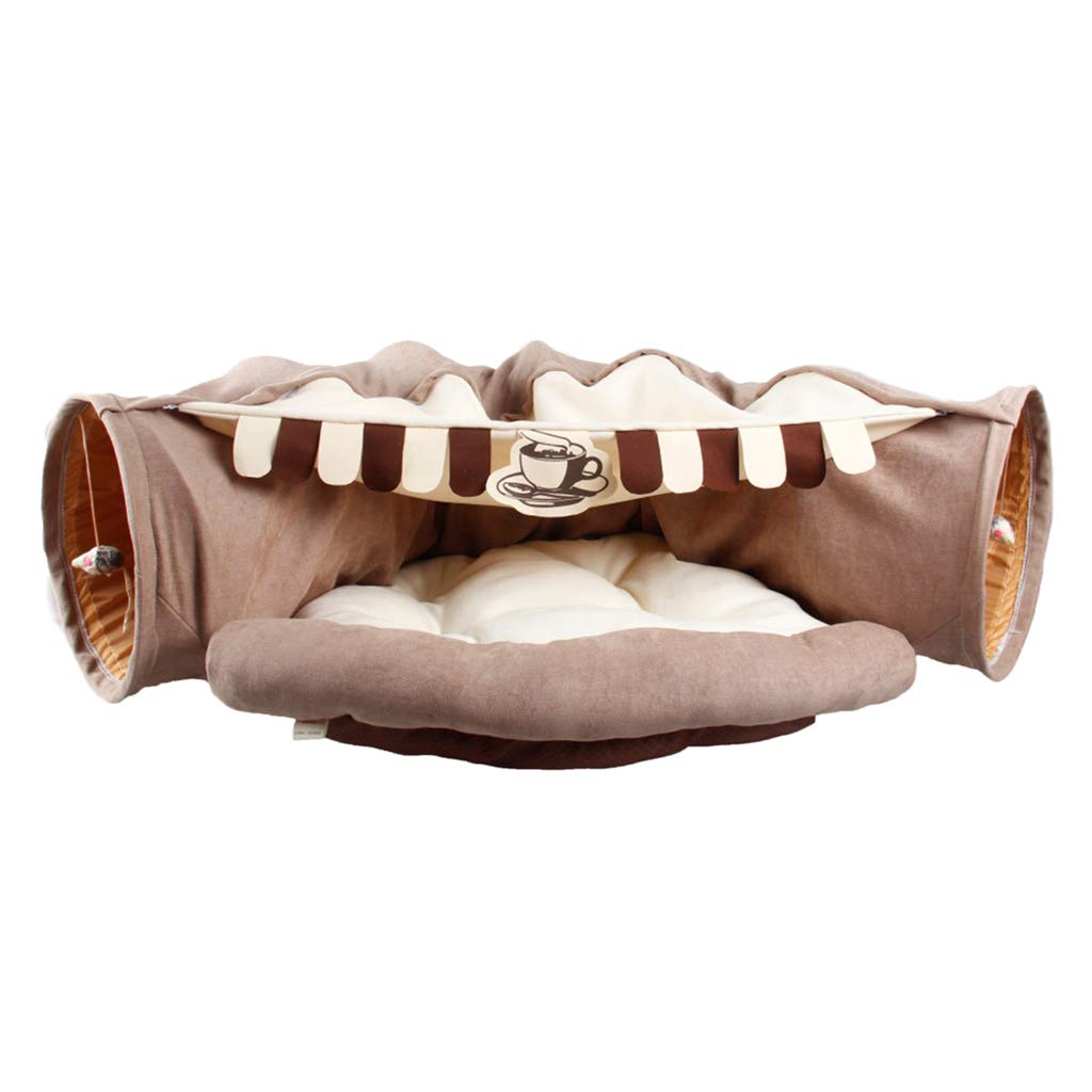 The Style Sutracollapside Lightweight Cat Tunnel Warm Nest Universal F/ 4 Seasons Coffee|Pet Supplies | Cat Supplies | Toys