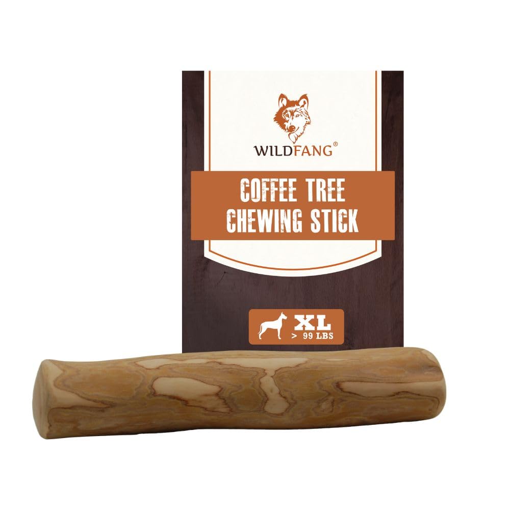 Wildfang Coffee Wood Dog Chew, XL - Tough Chew Toys for Aggressive Chewers, Dog Teething Toys for Puppies, Training for Chewing 