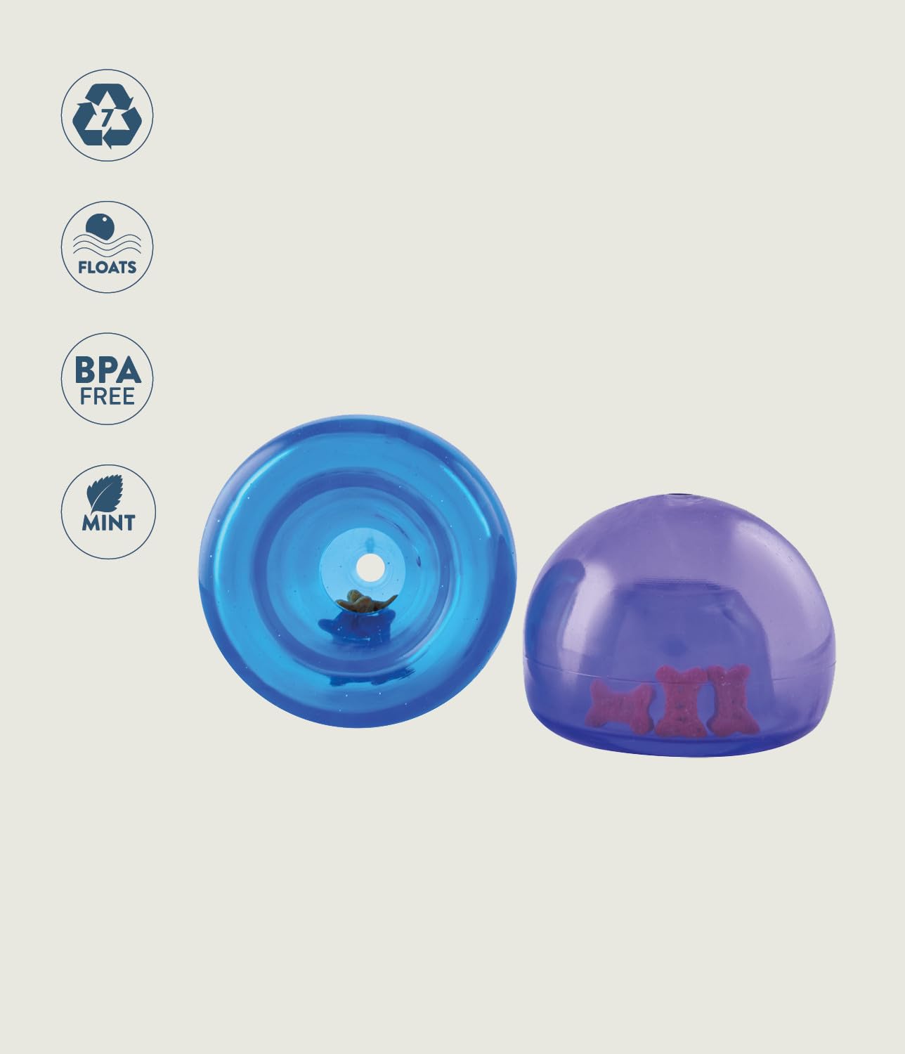 Outward Hound by Planet Dog Lil' Snoop Interactive Treat Dispensing Dog Toy, Small, Royal Blue