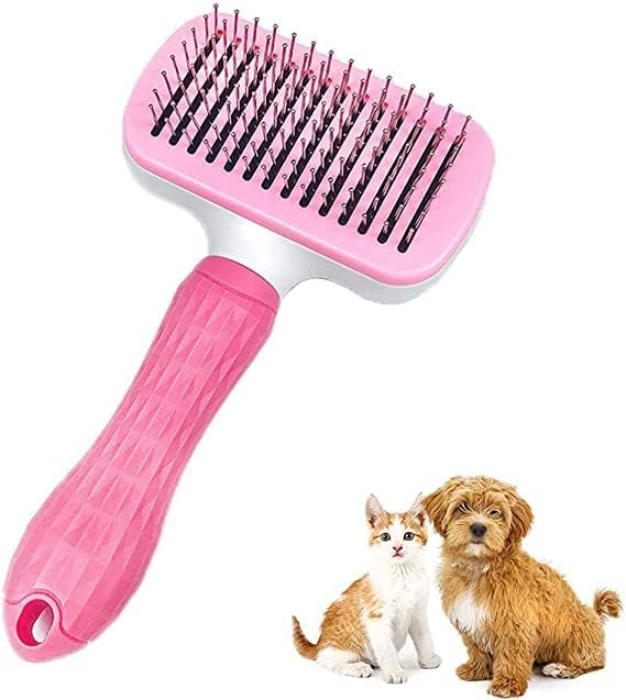 Pet Grooming Tool | Self Cleaning Slicker Brush For Dogs And Cats | Shedding Hair Cats,Pet Tool,Removes Undercoat, Tangled Hair 