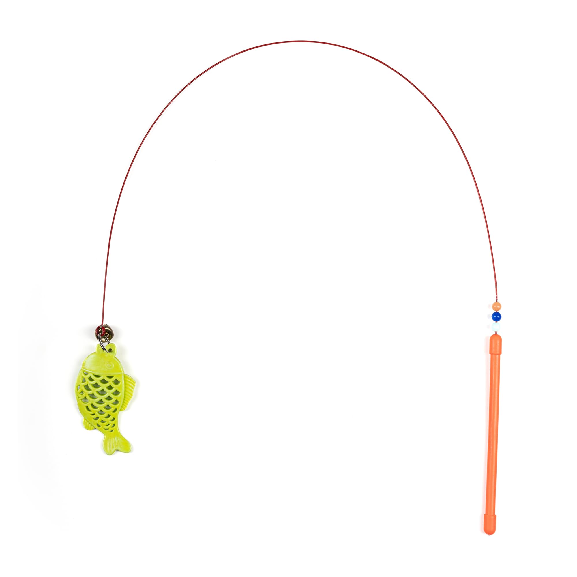 Tlc Flippy Fish Wand Cat Toy  Multicolor | Interactive Teaser Wand For Cats & Kittens | Engaging Exercise & Playtime Toy | Enco