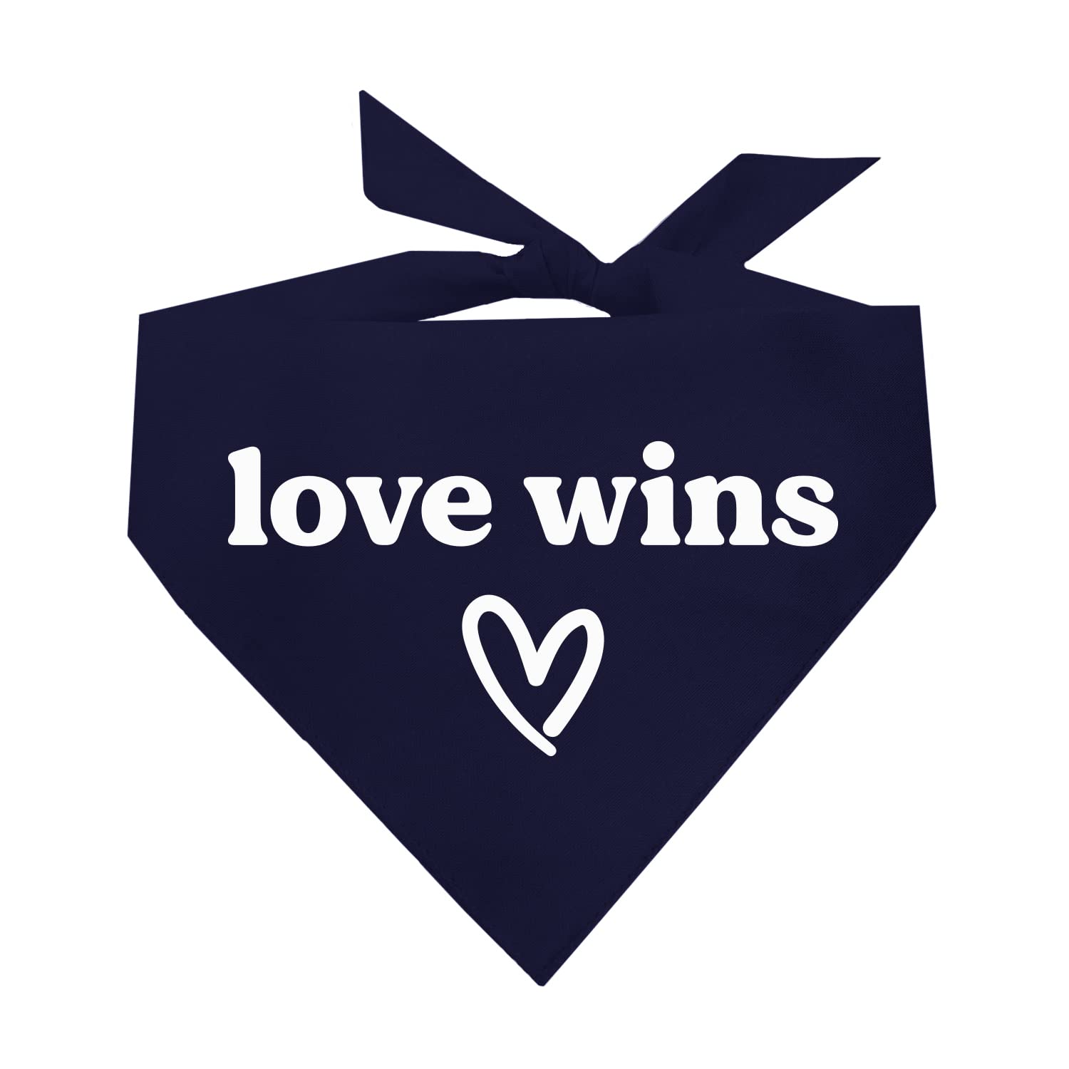 Love Wins Dog Bandana | 100% Cotton Adjustable Triangle | Made In Usa | Pride Day | Lgbtq+ | Rainbow | Parade |Navy, One Size (7
