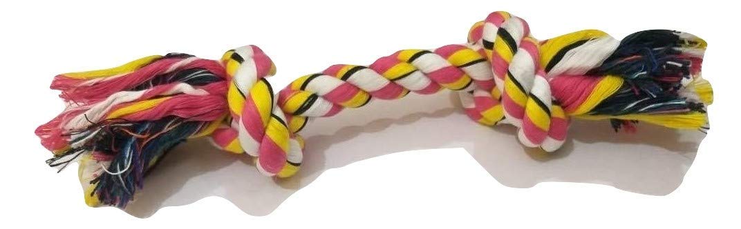 Gojira/ Pet/Dog/Cat Chew Rope Toy With Two Knots/Tug Rope Toy/Interactive Teeth Cleaning/Biting/Training/Playing Rope Toy 10 In