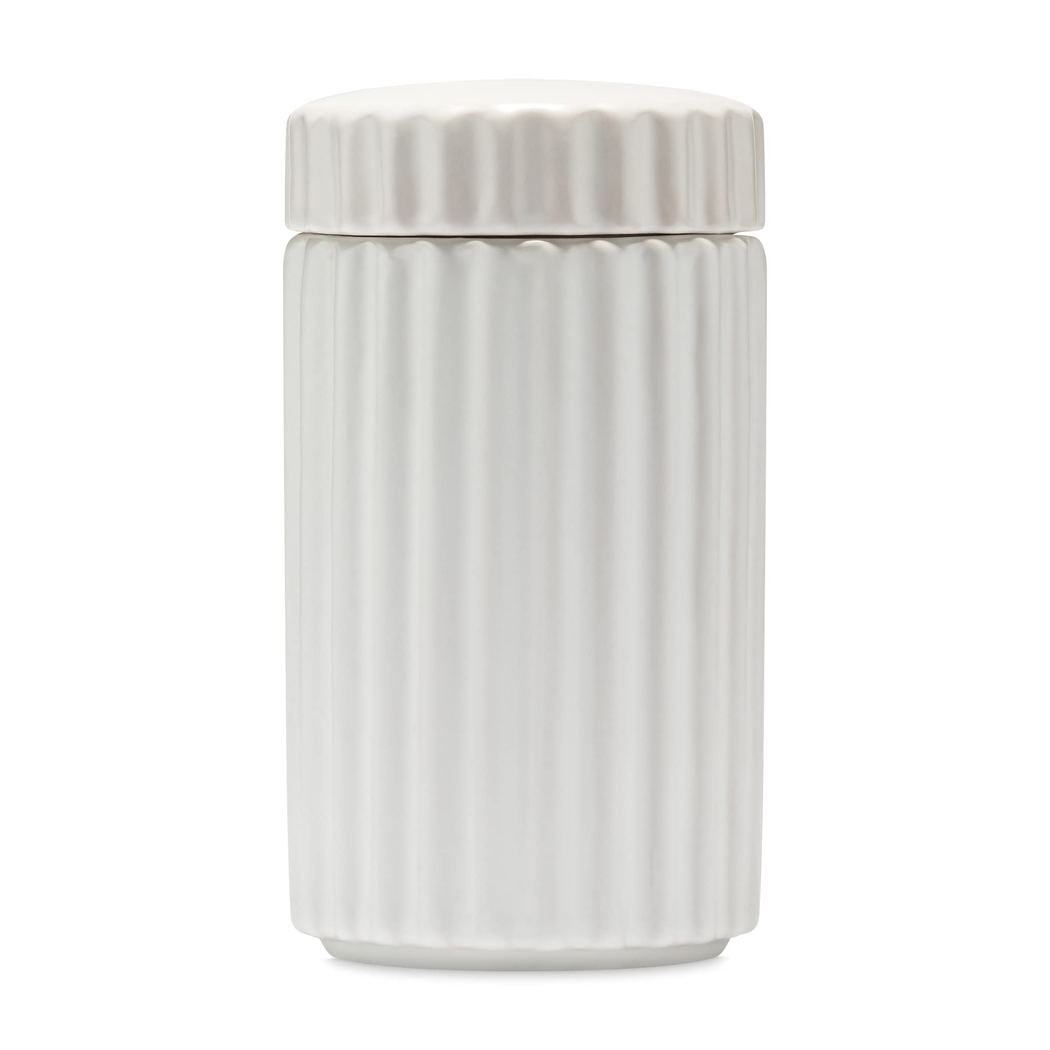 Waggo Ripple Ceramic Dog Treat Jar to Keep Dog Treats and Cookies Fresh - Matte Cookie Jar With Air Tight Lid For Your Modern Ki