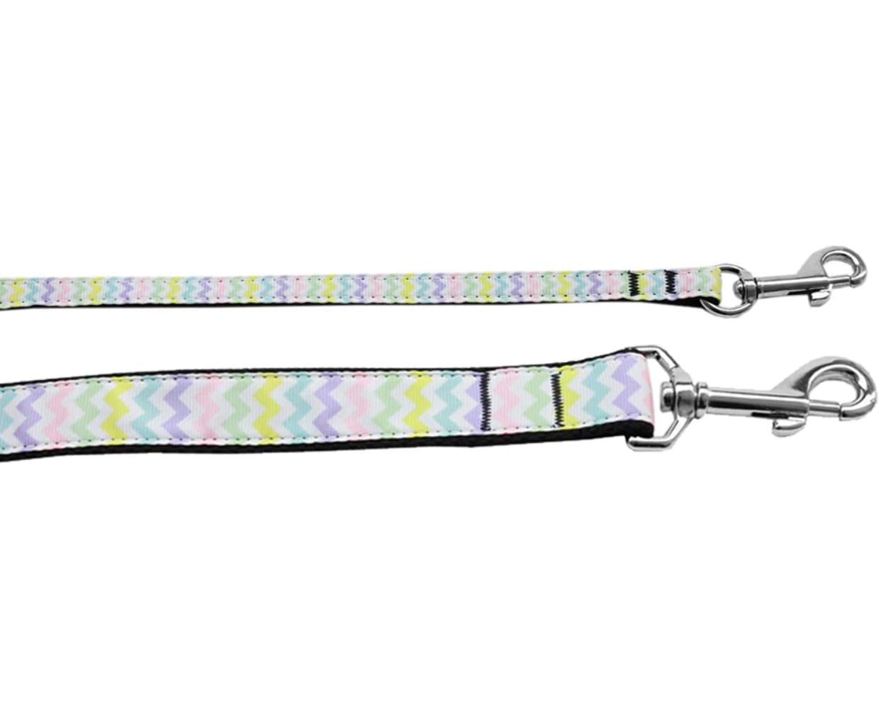 Pet Dog & Cat Nylon Collar or Leash, "Spring Chevron" 5/8" w x 6 ft. leash