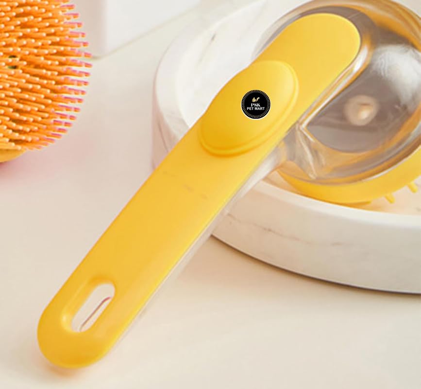 Psk Pet Mart Dog Bath Brush  Long Handle Silicone Dog Brush With Soap Dispenser  Dog Shampoo Scrubber, Pet Grooming Bath Brush