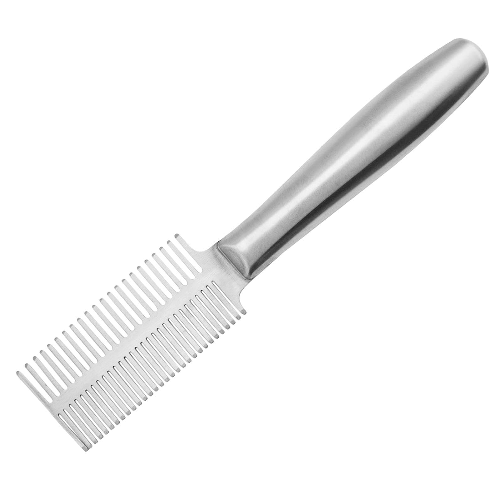 Ecomistiq Pet Hair Comb Cat Shedding Dog For Long And Short Puppy Silver Double Row| Brushes Combs & Rakes| Grooming | Supplies 