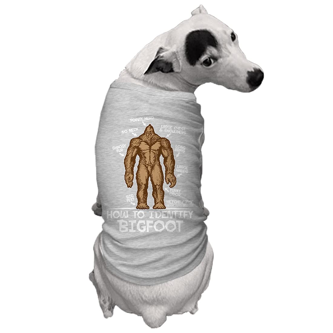 How To Identify Bigfoot - Dog Shirt (Light Gray, 3X-Large)