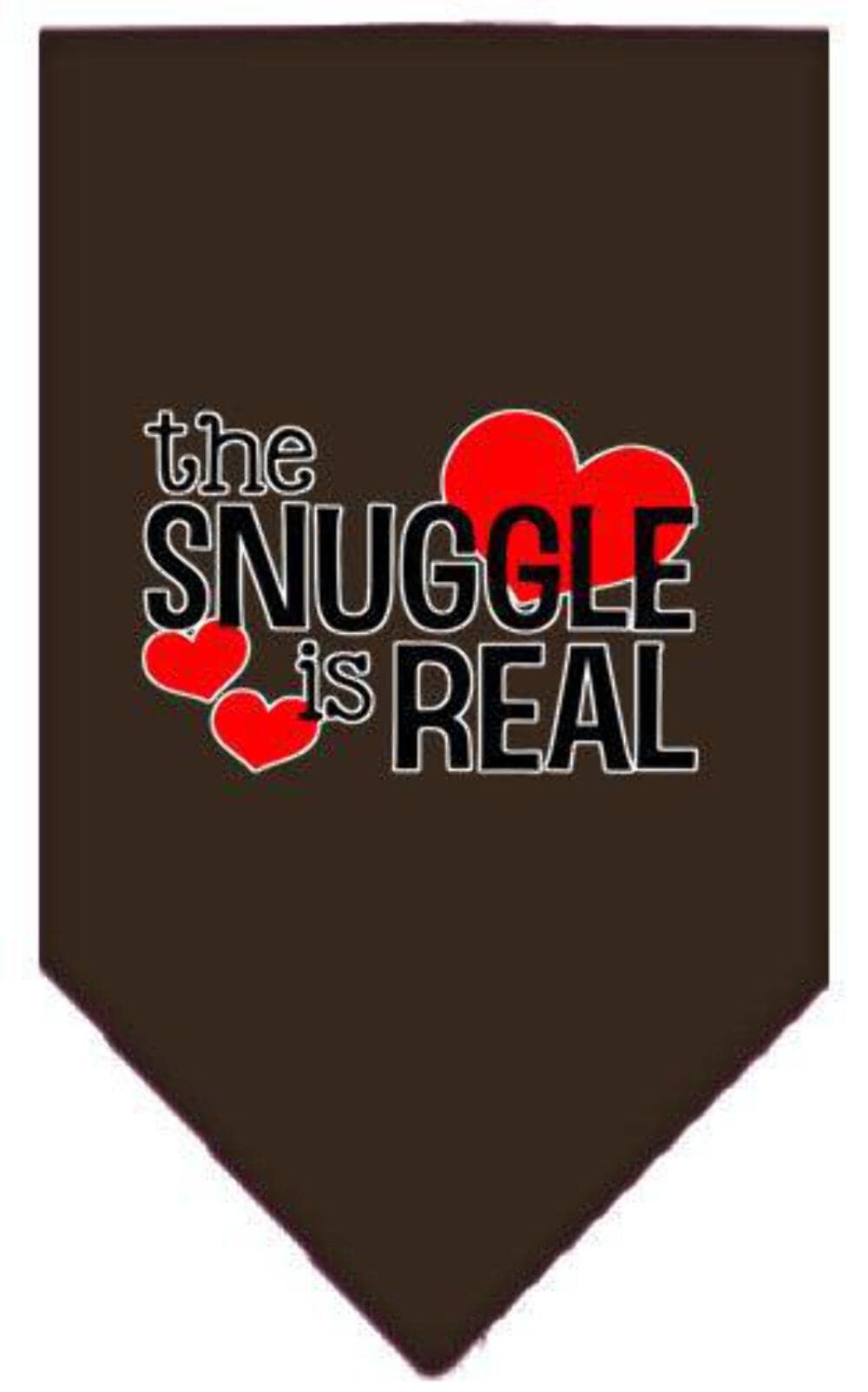 Mirage Pet Product The Snuggle is Real Screen Print Bandana Red Large
