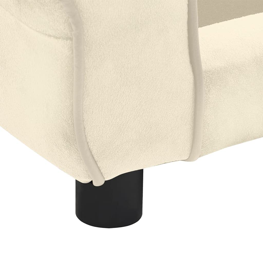 vidaXL Dog Sofa Cream 28.3x17.7x11.8 Plush