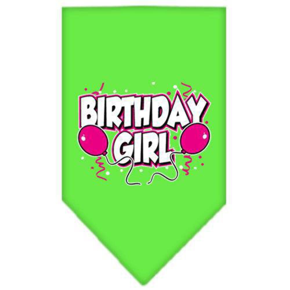 Mirage Pet Products Birthday Girl Screen Print Bandana for Pets, Large, Cocoa
