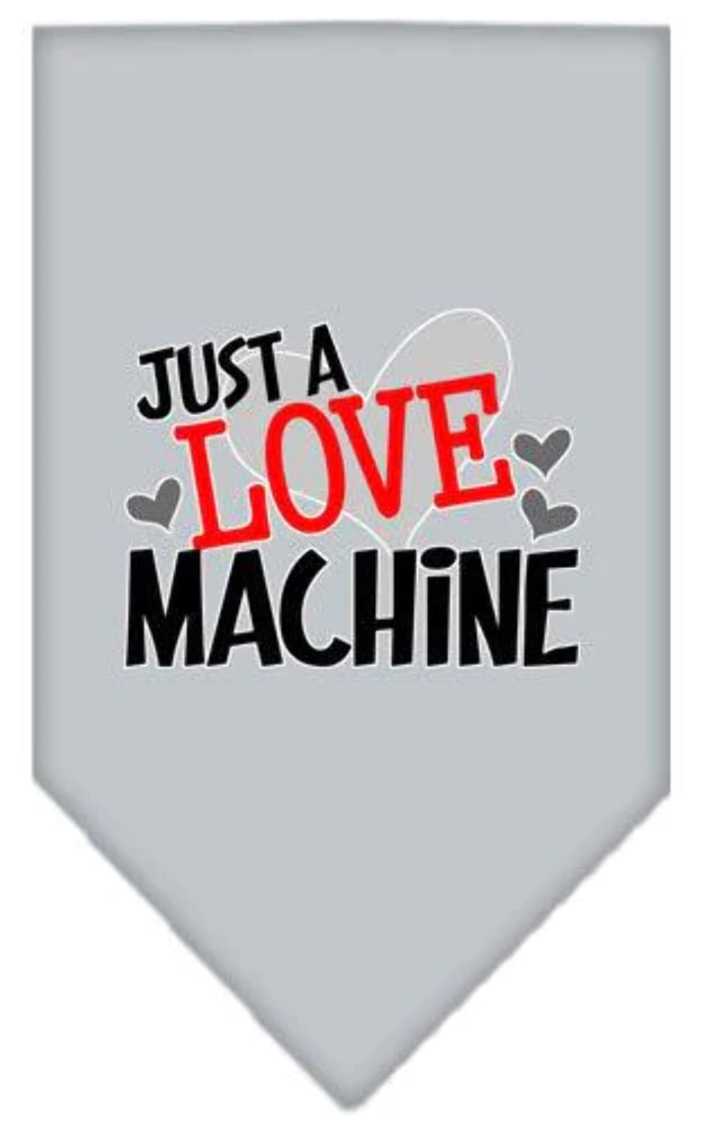 Mirage Pet Product Love Machine Screen Print Bandana Grey Small