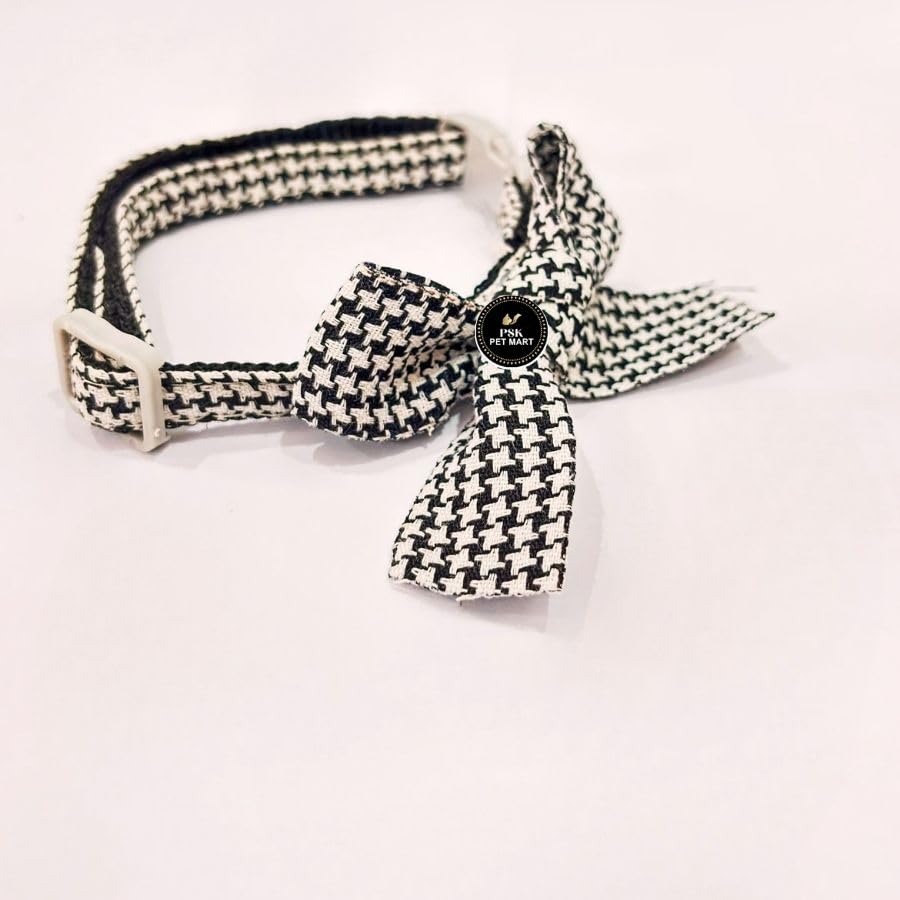Psk Pet Mart Cat Collar With Bow Tie & Bell, Kitty Kitten Necklace For Small Dogs & Cats Rabbit Safety Pet Collar Quick Release 