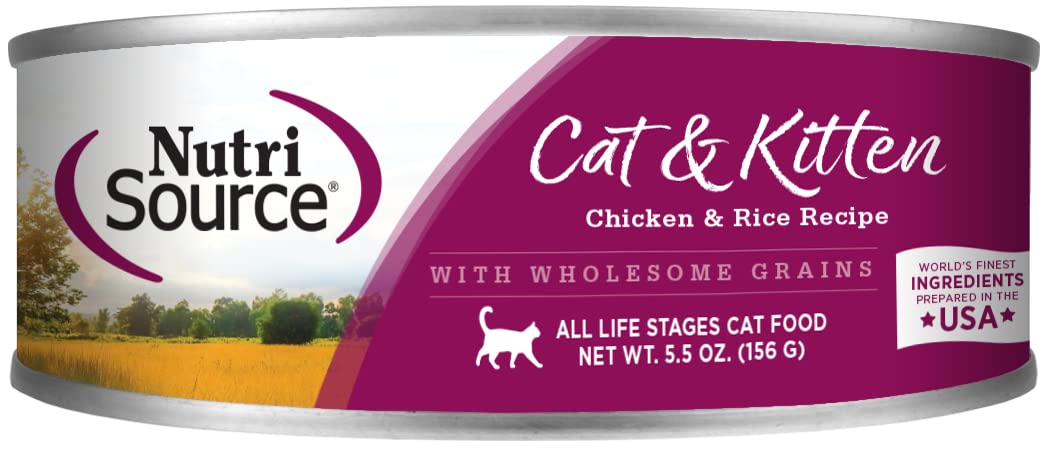 Nutri Source Cat & Kitten - Chicken & Rice - 12 X 5 Oz