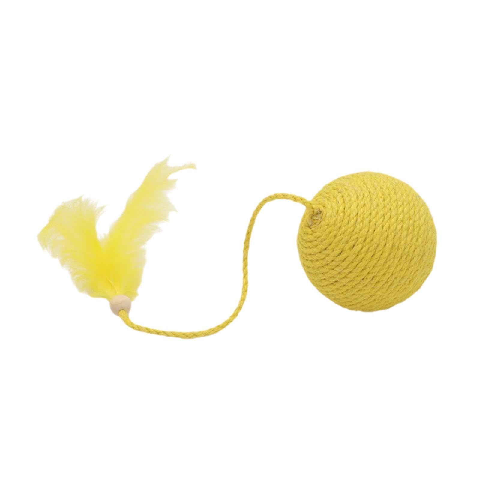Enakshi Cat Ball Toy Clawing Kitten Toy Feline Play Toy Exercise And Fun Interactive Yellow|Pet Supplies | Cat Supplies | Toys