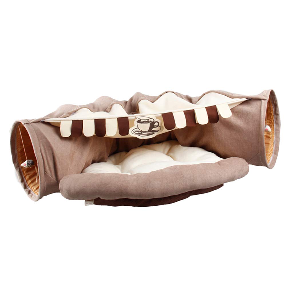 Enakshi Collapside Lightweight Cat Tunnel Warm Nest Universal F/ 4 Seasons Coffee |Pet Supplies | Cat Supplies | Toys