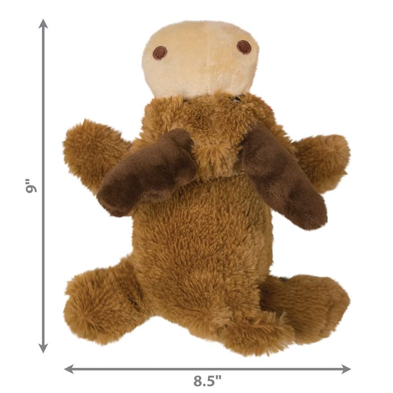 Kong Cozie Plush Dog Toys 2 Pack - Durable & Soft Squeaky Toys For Medium Dogs - Assorted Animal Characters (Marvin The Moose)