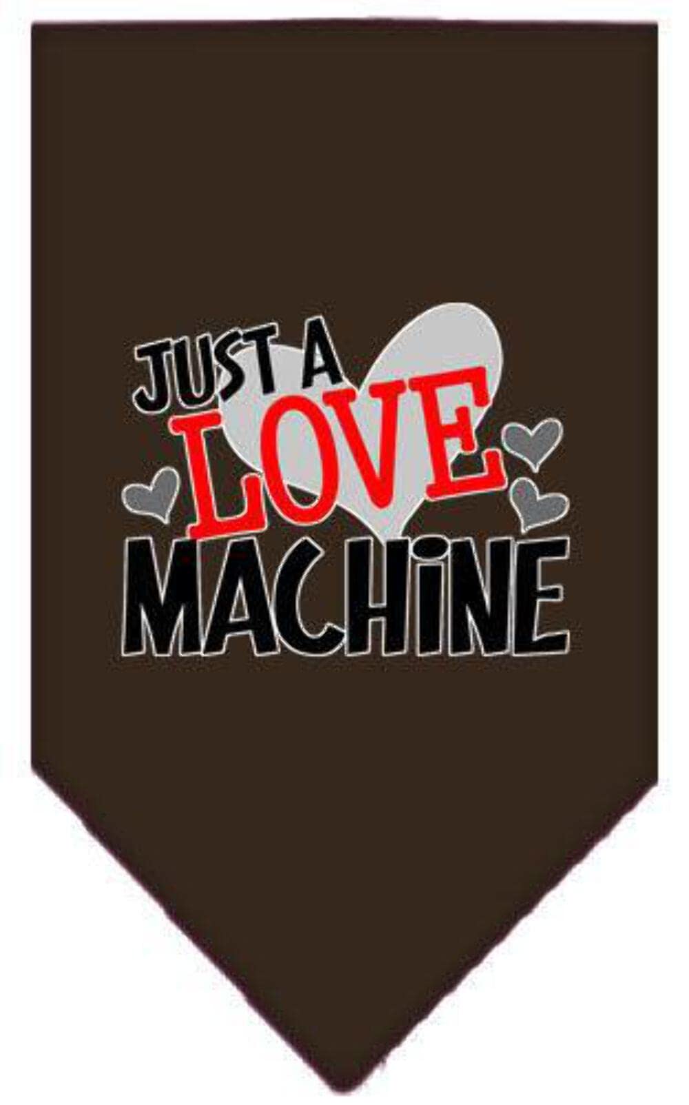 Mirage Pet Product Love Machine Screen Print Bandana Grey Small