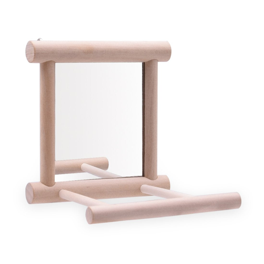 Hanze Bird Mirror With Swing Hummingbird Swing Bird Perches For Parrots Stand Wooden Swing Toy For Macaws Lovebird Cockatoo Para