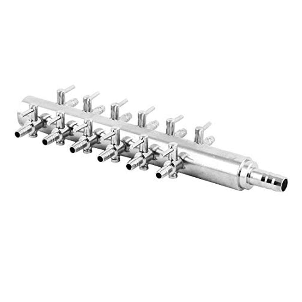 Dahszhi Aquarium 12 Way Inline Manifold Air Flow Pump Tubing Splitter Lever Control Valve