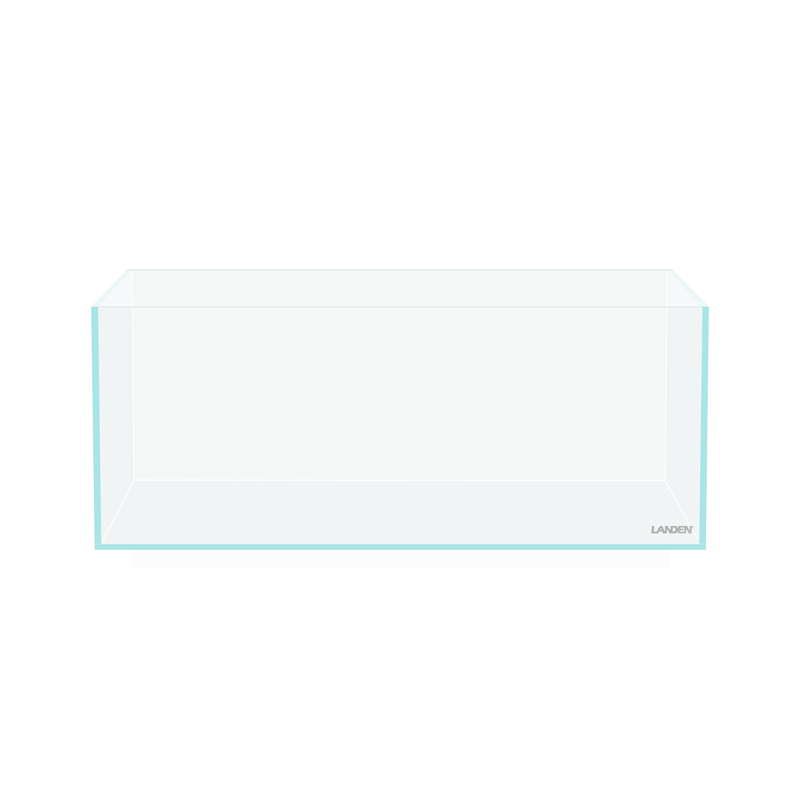 LANEDN 75S 22.1 Gal Shallow Tank, Shallow Fish Tank, Rimless Low Iron Tank, Bookshelf Aquarium W29.5  D17.7  H11 in(75x45x28cm);