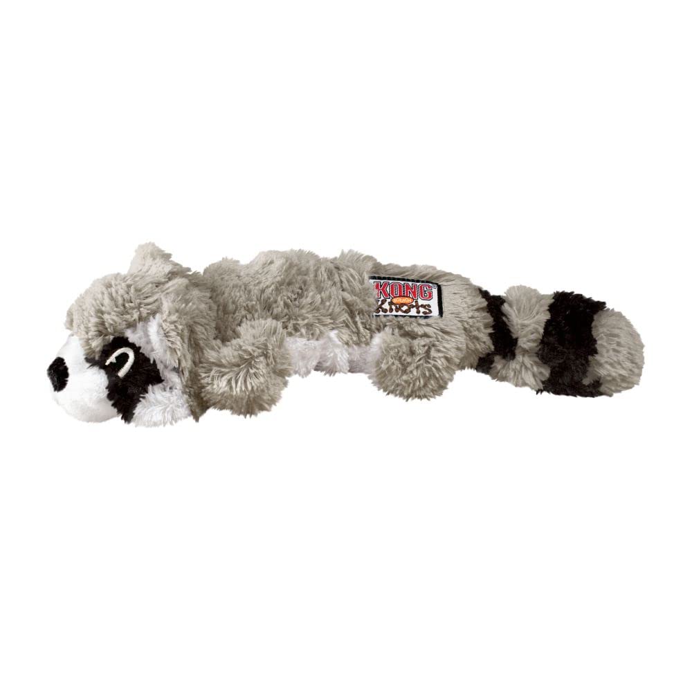 Kong Scrunch Knots Squirrel Dog Toy, Realistic Soft Plush Mimics Animal Fur, Internal Coiled Cotton Rope For Gentle Chewing, Sha