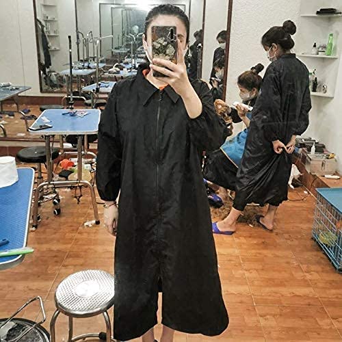 Dhxyzzb Waterproof Salon Smock Jacket Dog Pet Grooming Smock Hairdresser Smock Barber Apron For Men Women(Xl)