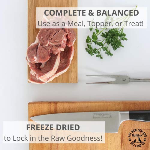 The New Zealand Natural Pet Food Co. Meow Freeze Dried Cat Food - Wild Venison Recipe, High Protein Treats, Meals & Toppers, Dry