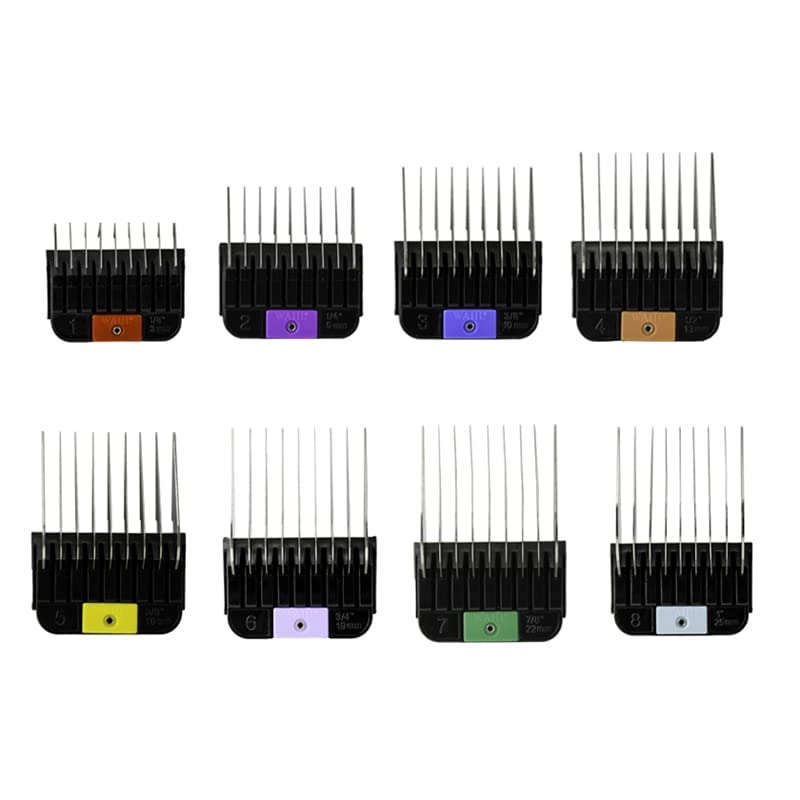 Wahl Professional Animal Stainless Steel Attachment Guide Comb Set For Detachable Blade Pet, Dog, Cat, And Horse Clippers (3390-100)