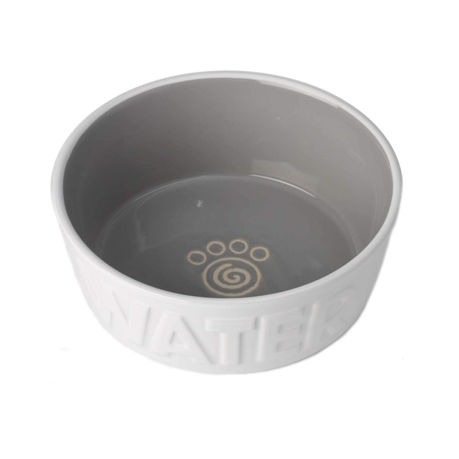 Petrageous 14014 Back To Basics Dishwasher And Microwave Safe Dog Water Bowl 6-Inch Diameter 2.25-Inch Tall 2.5-Cup Capacity For