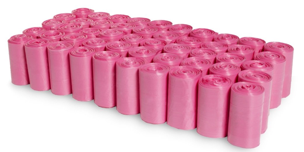 Pink Poop Bags - 1000 Count Dog Waste Bag, Cat Litter, Ez Pick Up Puppy Waste Disposal, 9'X12' Large