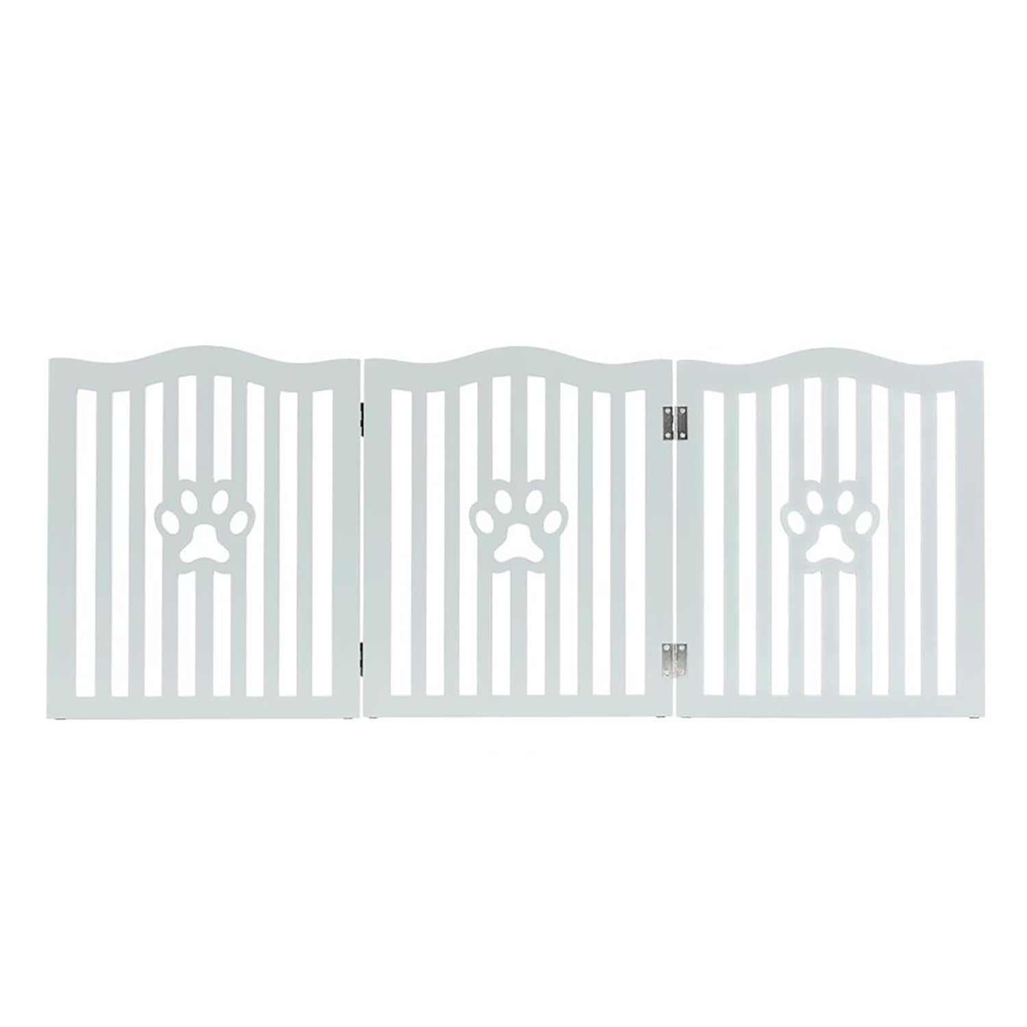 Trimate, Pet Gate, Wooden Free Standing Dog Gate for Small Dogs and Cats. Great Folding Fence for Doorways, Halls, Stairs. Grey
