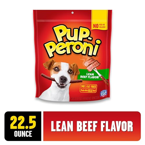 Pup-Peroni Dog Treats, Lean Beef Flavor, 22.5 Ounce, Made with Real Beef, 90% Fat Free