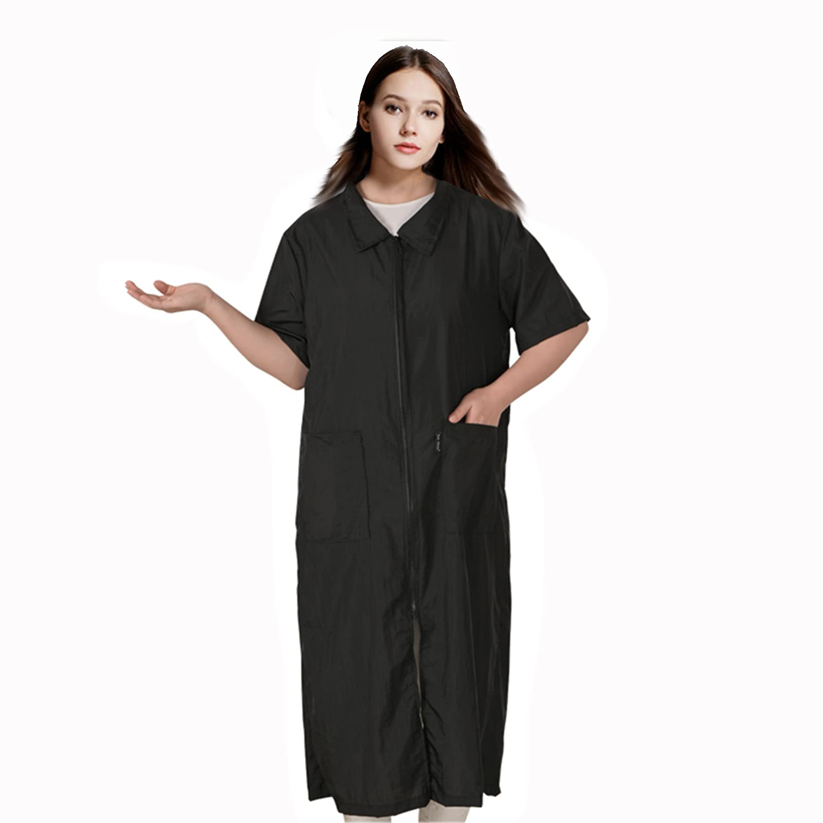 Dhxyzzb Waterproof Salon Smock Jacket Dog Pet Grooming Smock Hairdresser Smock Barber Apron For Men Women(Xl)