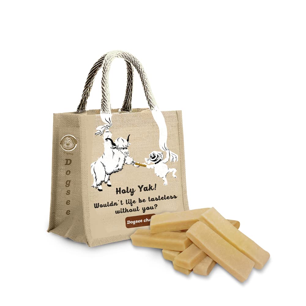 Dogsee Original Himalayan Yak Cheese Dog Chews 2lb (Large - 8 Bars) | Rawhide Free | Fight Plaque & Tartar | Long Lasting | for