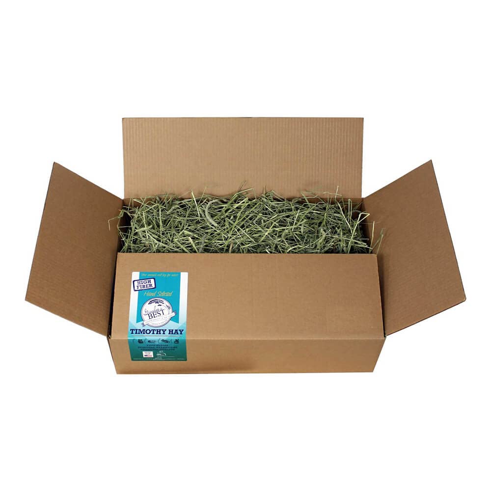 Grandpas Best Timothy Hay for Rabbits, Guinea Pigs, Chinchillas, Hamsters & Gerbils, 20lb Loose Boxed, Brown