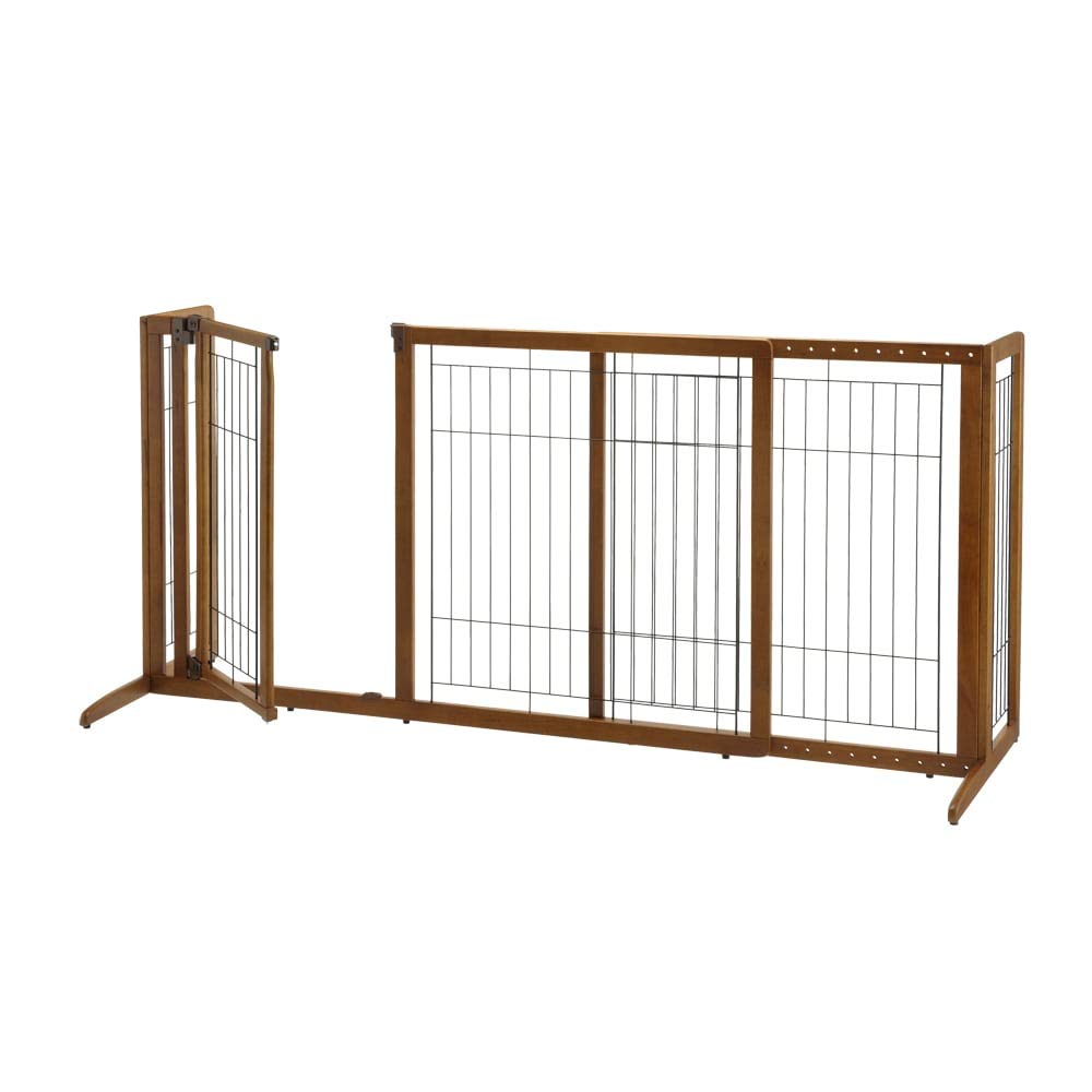 Richell Deluxe Freestanding Pet Gate With Door, Large