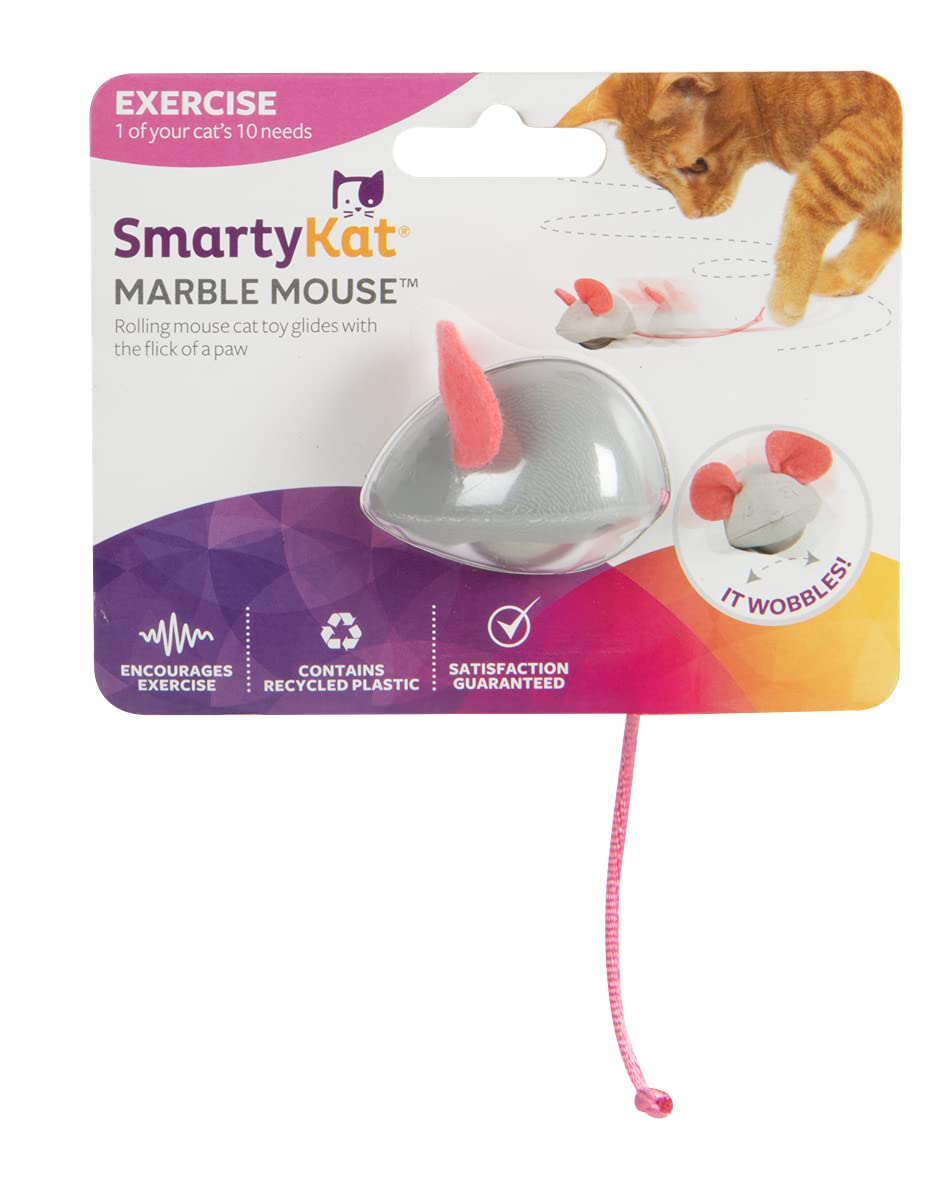 Smartykat Marble Mouse Rolling Cat Toy - Gray, One Size