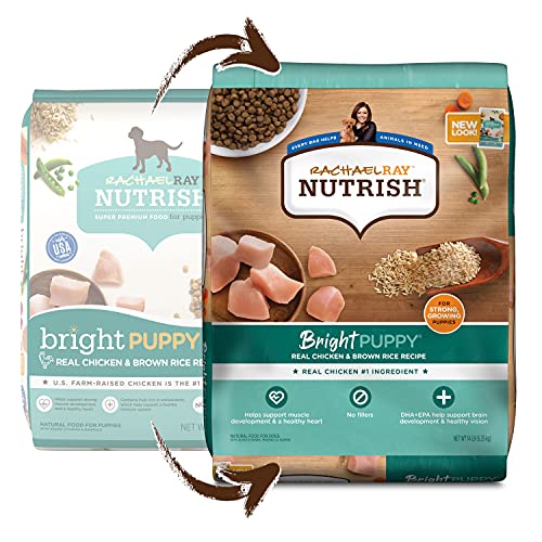 Rachael Ray Nutrish Bright Puppy Premium Natural Dry Dog Food, Real Chicken & Brown Rice Recipe, 14 Pounds