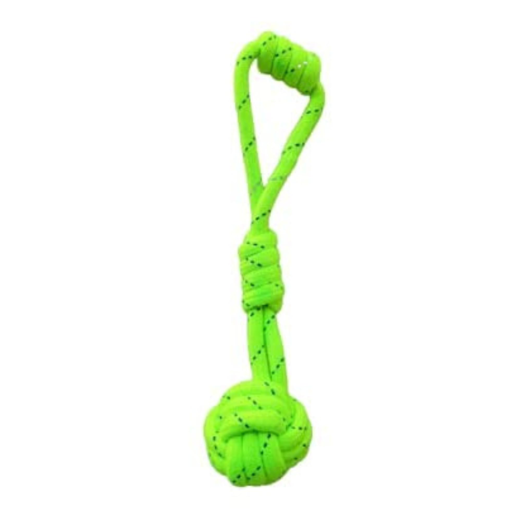 Kittupet Durable Big Handle Ball Knotted Cotton Rope Toys For Teeth Cleaning And Chewing, Small & Medium Dog/Cat/Puppy (Multicol