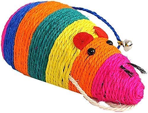Dog Trust Interactive Sisal Rope Scratch Mouse Toy For Cats (Big Size)